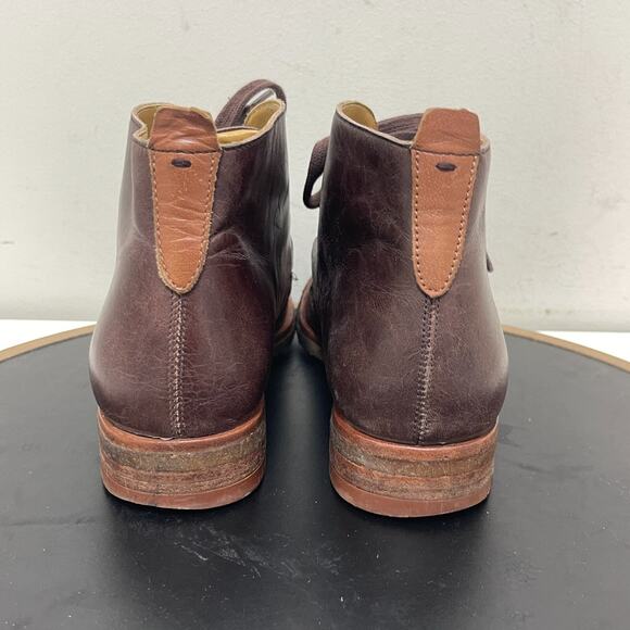 Bernardo Chukka Boots Men 9 Brown Leather Ankle Lace-Up Desert Crepe Sole - Picture 8 of 12